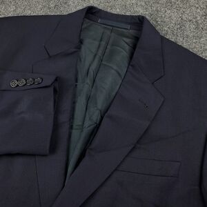 Burberry Navy Blue Blazer Jacket Mens 43R Pinstripe Wool Sport Coat Formal